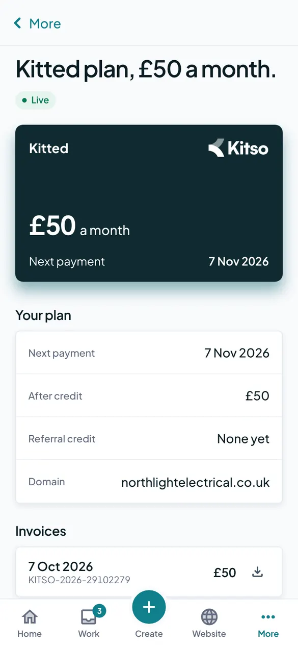 Refer a mate, with the link to share