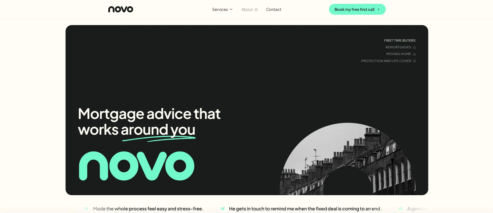 Novo Mortgages website
